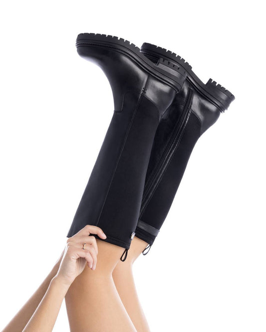 Bota Biker Cano Alto Pele