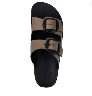 Plataforma Extra conforto em pele black and pearl Fantasy