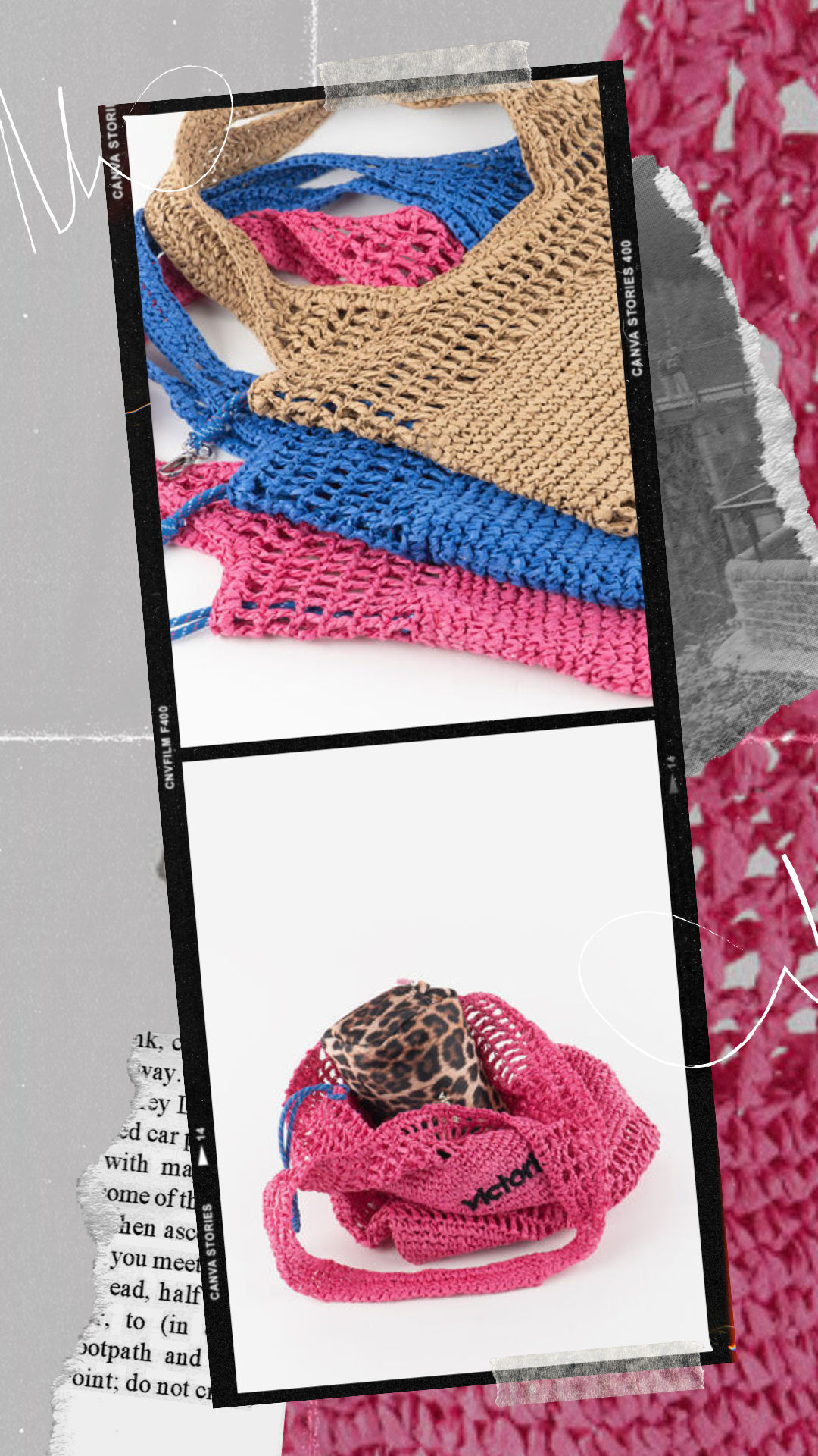 Bolsa Fibra Natural Pink