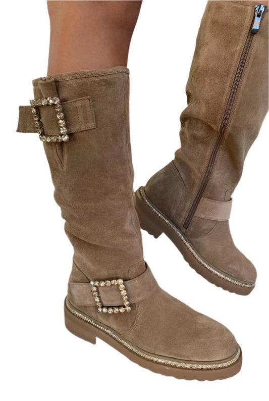 Bota Cano Fivelas Brilhos Alma en Pena