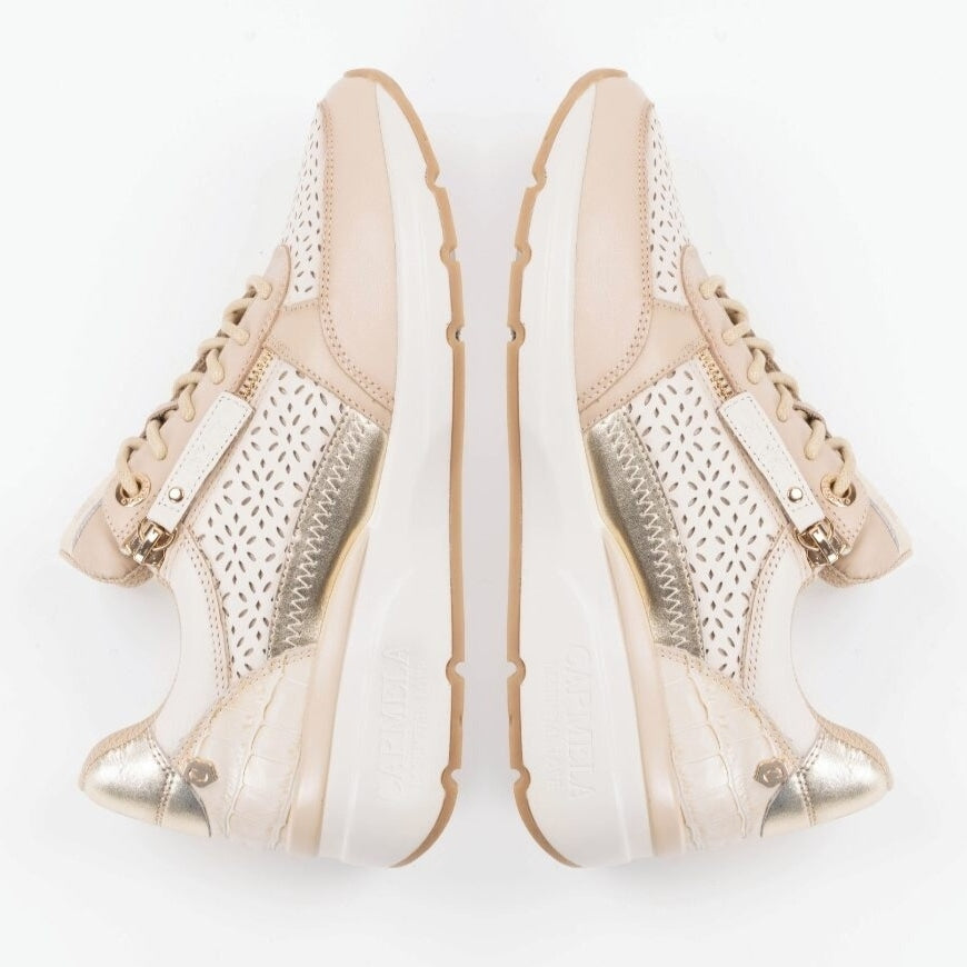 Ténis em pele com fecho lateral Carmela