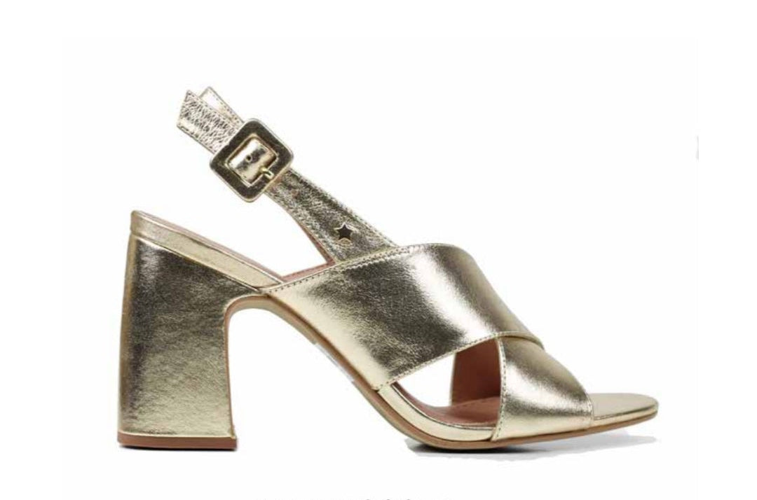 Sandália Cubanas Dourada Kade Gold