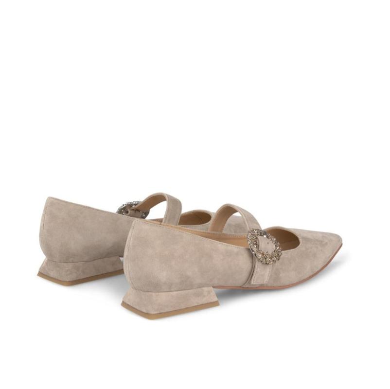 Sabrina tacão mini com fivela brilho