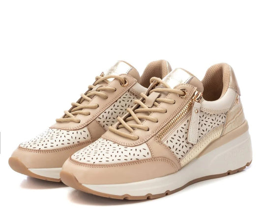 Ténis em pele com fecho lateral Carmela