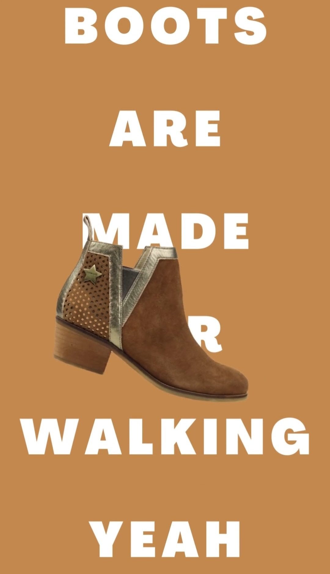 Botim Cubanas Camel com Bronze