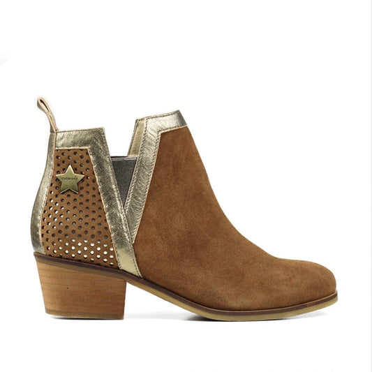 Botim Cubanas Camel com Bronze