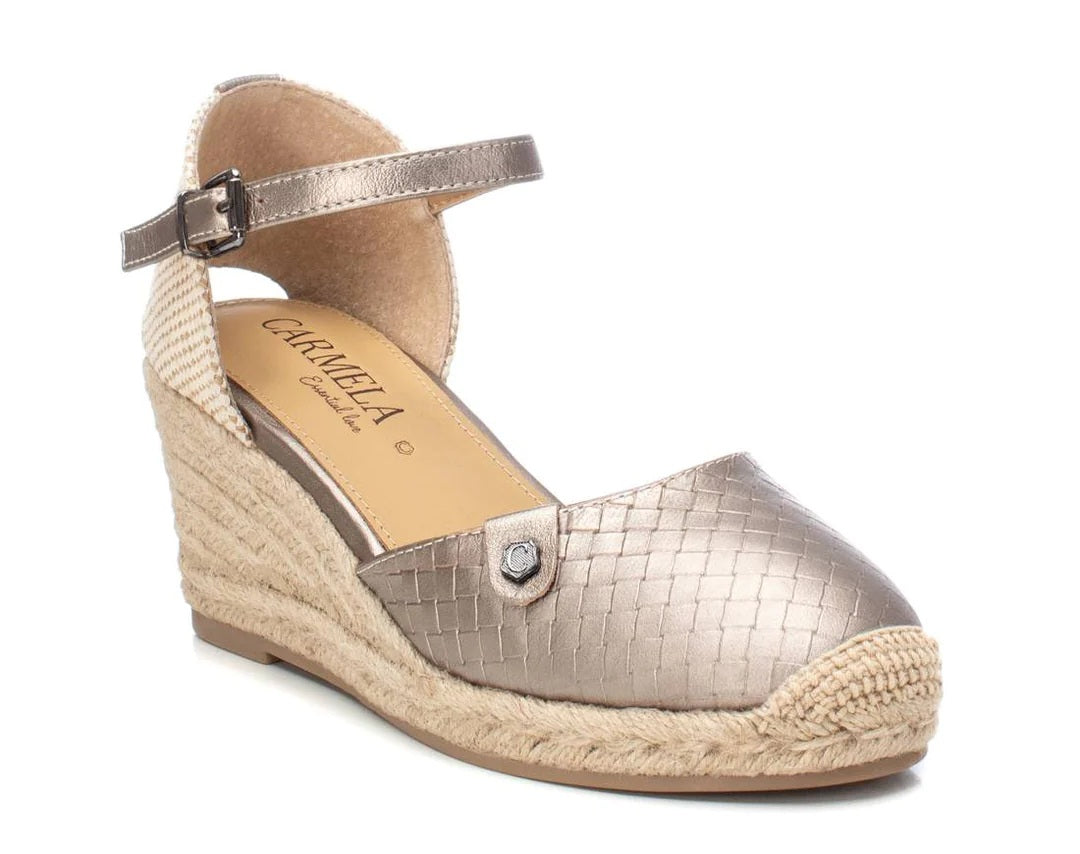 Espadrilha Cunha e pele Carmela