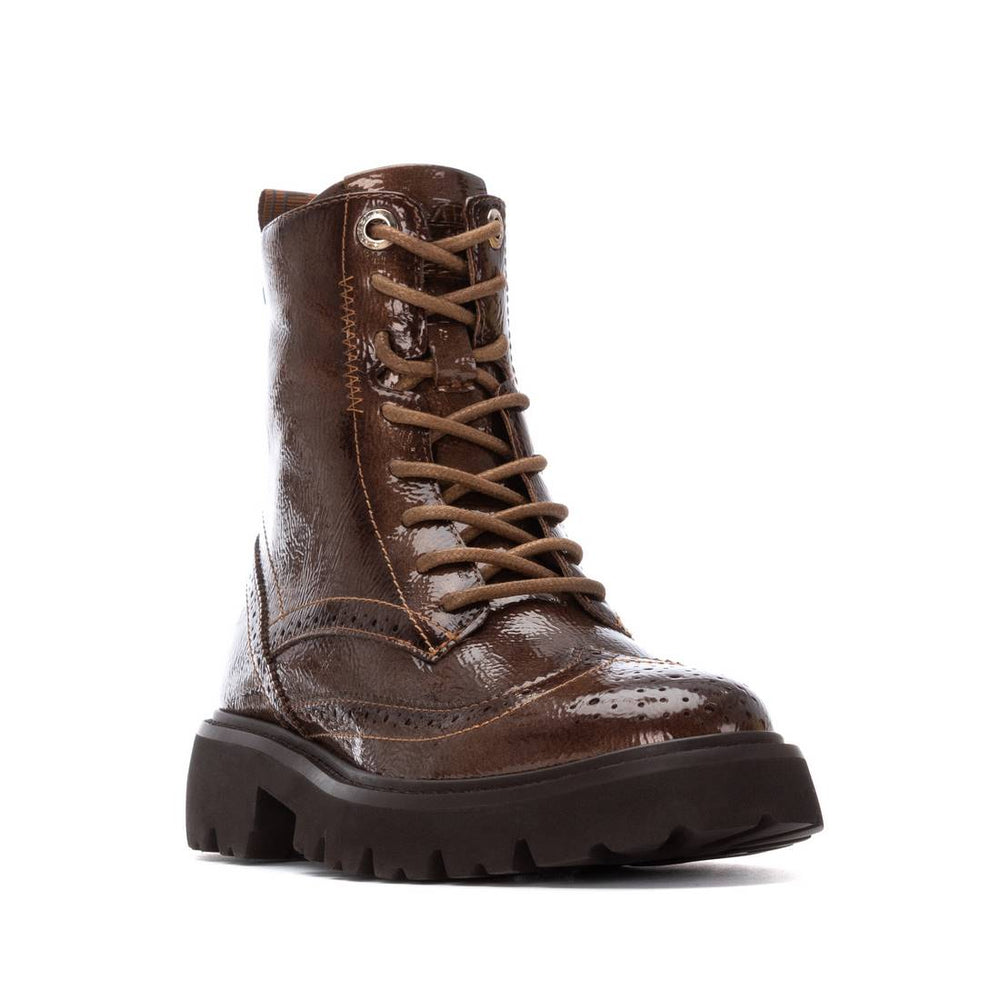 Must Have - Bota estilo British Cordão e fecho lateral cor Taupe
