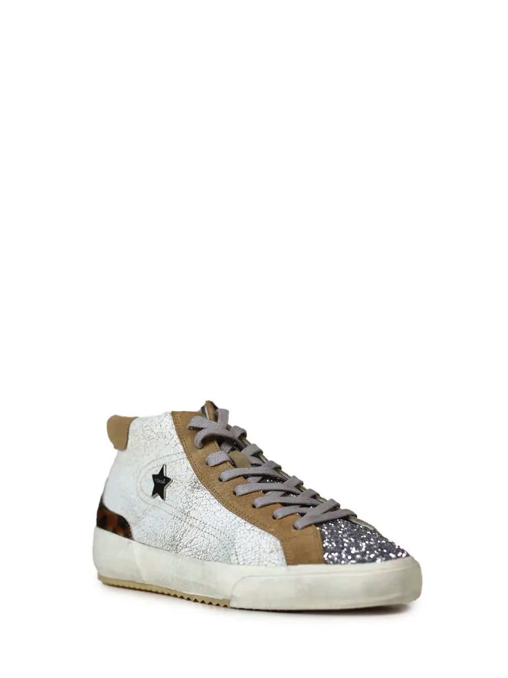 Must Have - Ténis Pele Branca e Glitter Cubanas