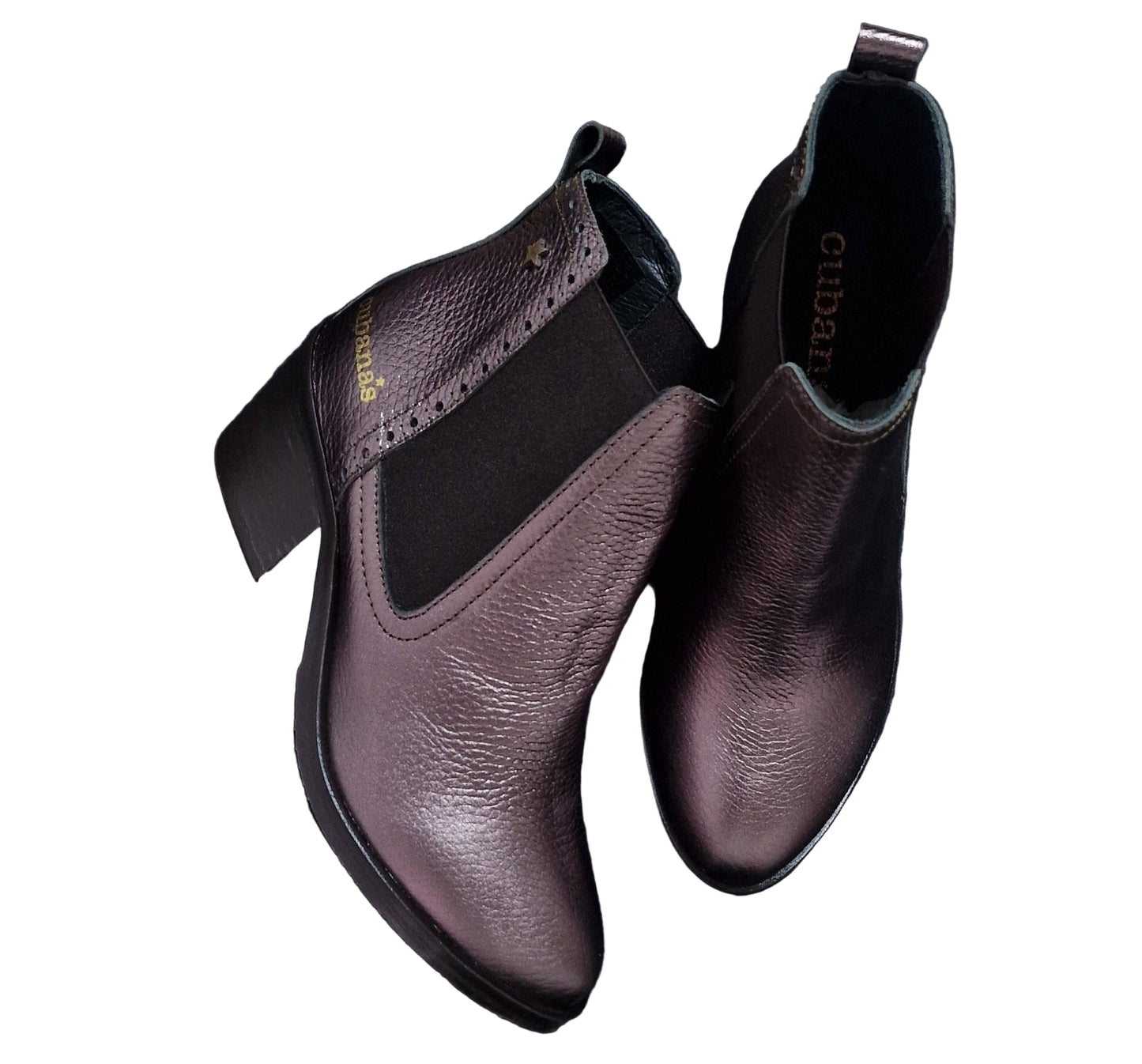 Botim Cubanas Metalizado Down Brown