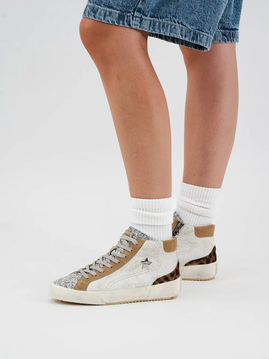 Must Have - Ténis Pele Branca e Glitter Cubanas
