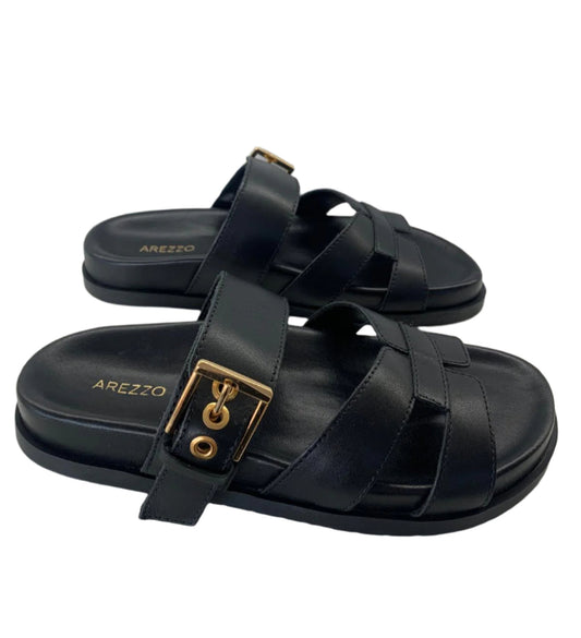 Chinelo Arezzo com multi tiras Black