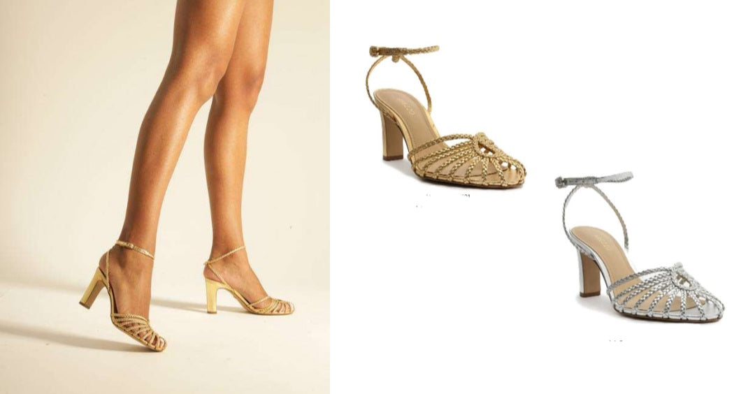 Sandália Tacão Arezzo Silver